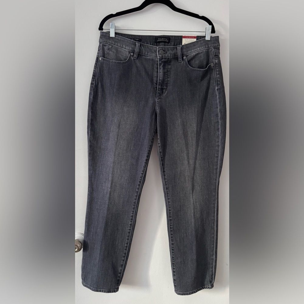 Talbots Dark Gray Slim Ankle Curvy Jeans